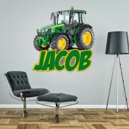 Tractor Farm Personalised Wall Sticker Boy's Bedroom Decor Decal Mural Graphic Customised - thumbnail 1
