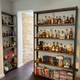 6-Tier Industrial Wood & Metal Shelving Unit Solid Shelves, Angle Steel Frame, Tall Bookcase, Bookshelf, Display Cabinet - thumbnail 2
