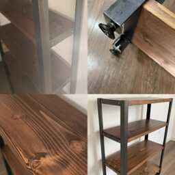 6-Tier Industrial Wood & Metal Shelving Unit Solid Shelves, Angle Steel Frame, Tall Bookcase, Bookshelf, Display Cabinet - thumbnail 4