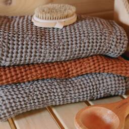 Linen Waffle Bath Towels, Natural Waffle Towels For Sauna, Gym, Organic Towel Hand, Face Set Bath, Super Absorbent Ecofriendly Towels - thumbnail 3