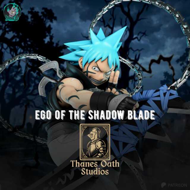 Ego Of The Shadow Blade - Anime Assassin Anti Hero Black Star Resin Figure 16K - image 1