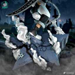 Ego Of The Shadow Blade - Anime Assassin Anti Hero Black Star Resin Figure 16K - thumbnail 4