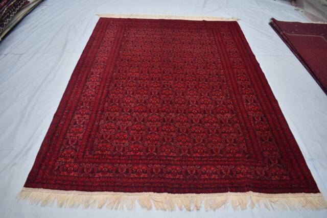 Handmade Red Oriental Rug 10x12 Ft - Large Wool Area For Living Room - image 1
