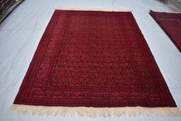 Handmade Red Oriental Rug 10x12 Ft - Large Wool Area For Living Room - thumbnail 1