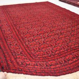 Handmade Red Oriental Rug 10x12 Ft - Large Wool Area For Living Room - thumbnail 3