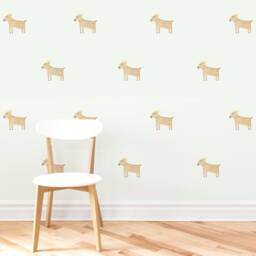 Goats - Fabric Wall Decal Modern Farm Mej - thumbnail 3