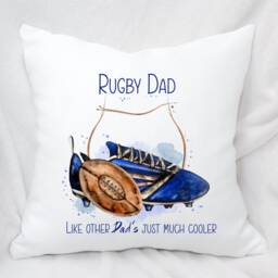 Personalised Rugby Dad Cushion, 4 Colour Options , Ideal Birthday Gift Or Fathers Day Present - thumbnail 4