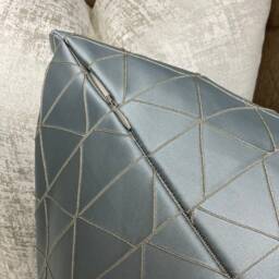 Decorative Pillow , Cushion Cover, Blue Iliv Fabric Mistral Geometric Design - Double Sided Limited Stock Made in UK - thumbnail 4