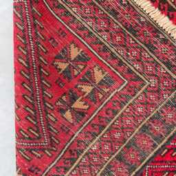 2x5 Vintage Afghan Tribal Rug - Hand-Knotted Bohemian Red Nomad Carpet Handmade Oushak Style Turkish Caravan Wool Gift - thumbnail 4