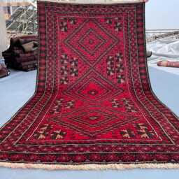 2x5 Vintage Afghan Tribal Rug - Hand-Knotted Bohemian Red Nomad Carpet Handmade Oushak Style Turkish Caravan Wool Gift - thumbnail 2