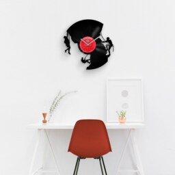 Climbing Men Vinyl Record Wall Clock Birthday Gift For Him Christmas Present Idea Man Cave Lover Illustration Travellers - thumbnail 4