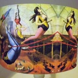 Circus Acrobats Lampshade Vintage Victorian Style - thumbnail 4