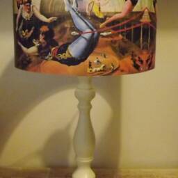 Circus Acrobats Lampshade Vintage Victorian Style - thumbnail 3