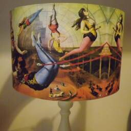Circus Acrobats Lampshade Vintage Victorian Style - thumbnail 2