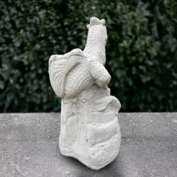 Concrete Dragon Sculpture Outdoor Statue Cement Animal Figurine Stone Wildlife Decoration Handmade Lover Gift Front Door Art - thumbnail 4