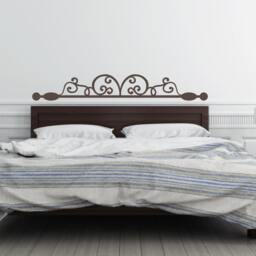 Ornamental Headboard Wall Decal - Bedroom Decoration - thumbnail 1