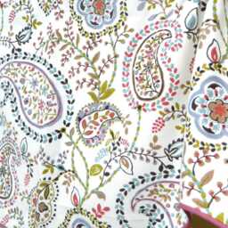 Paisley Dance Spring-Window Valance Lined Corded Rod Pocket Scalloped Linen Blend - thumbnail 2