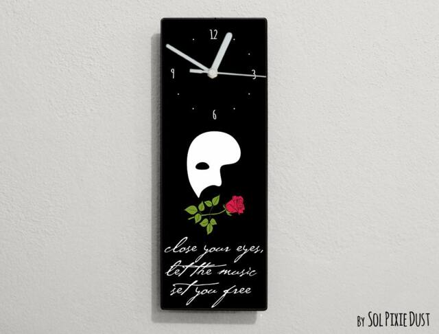 Phantom Of The Opera Quotes - Close Your Eyes , Let Music Set You Free Wall Clock - image 1