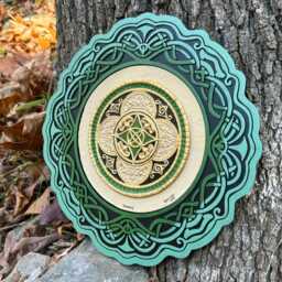 Celtic Ring Of Prosperity - Cast Paper Kevin Dyer Blessing Scottish Irish Welsh Norse Good Luck Dimensional Aesthetic Wall Hanging Decor - thumbnail 2