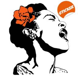 Life Is Beautiful Banksy Street Art Wall Decal - Singing Woman Lifeisbeautiful Sticker Cool Home Decor Vinyl Stickers With Flower For Room - thumbnail 2