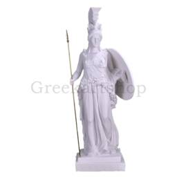 Athena Minerva Greek Roman Goddess Cast Marble Large Sculpture Statue 27.56In - 70cm - thumbnail 2