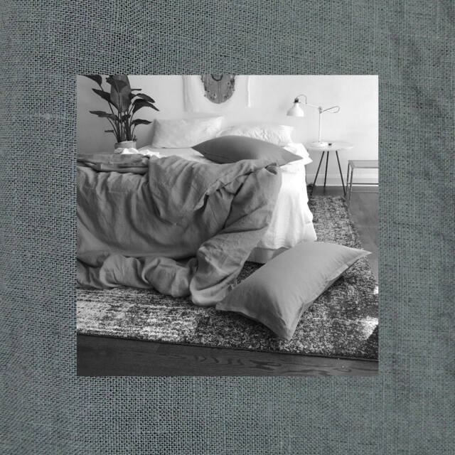 stormy Gray Linen Duvet Cover - Modern Bedding 100% Made To Order in The Usa - image 1