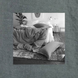 stormy Gray Linen Duvet Cover - Modern Bedding 100% Made To Order in The Usa - thumbnail 1