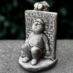Concrete Man Sculpture Humor Figurine Stone Statue Cement Person Ornament Front Door Decoration Handmade Lover Gift Yard Art - thumbnail 3