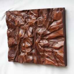 "Wooden Sculpture, Us Delivery Duty Paid, Wood Wall Art, Home Decor, Bas-Relief Wood Carving ""Creasy Matter" - thumbnail 3