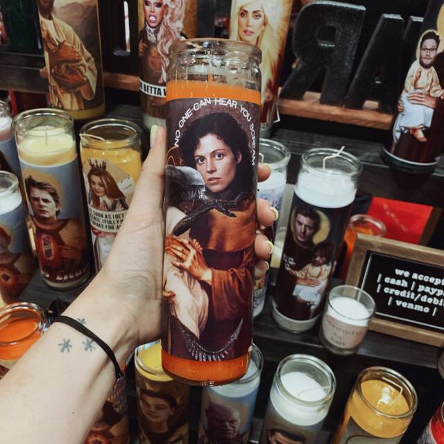 Ellen Ripley Funny Prayer Candle, Alien Prayer Religious Sigourney Weaver - image 1
