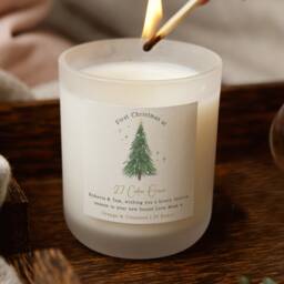 Personalised First Home Christmas Candle Soy Wax Scented Candle Gift - thumbnail 1