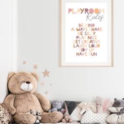 Playroom Rules Print, Prints, Girls Nursery Wall Art, Bedroom Art - thumbnail 3