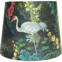 Crane Lampshade For Ceiling & Table Lamps, Tropical Jungle Bird Drum Or Empire Light Shade - thumbnail 3