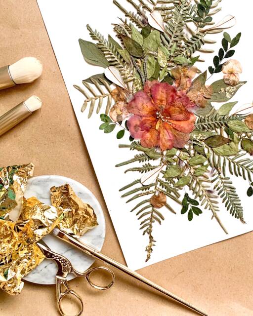Handmade Botanical Camellia Pressed Flowers Artwork - Real Dried Flowers Australia Natives Wreath Fine Art Original Freshly Picked Stheory - image 1