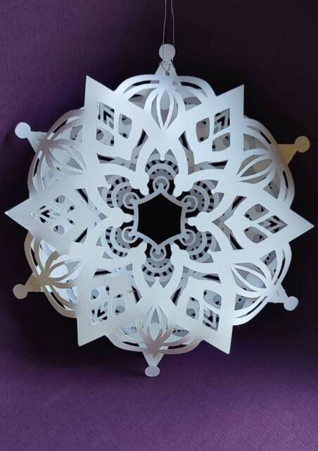 Paper Snowflake Ripples & Finials 3D Sculpture For All Year Round - image 1