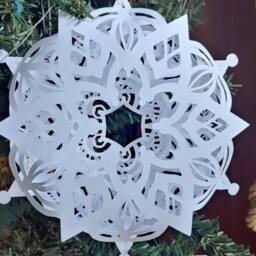 Paper Snowflake Ripples & Finials 3D Sculpture For All Year Round - thumbnail 4