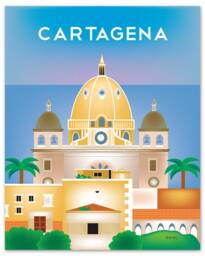 Cartagena Art, Columbia, Print, Travel, Wall Art, Columbia Art Print - Style E8-O-Cart - thumbnail 1