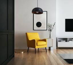 Black Pendant Light For Kitchen Island, Flush Mount Ceiling Light, Farmhouse Natural Lamp Shade - thumbnail 1