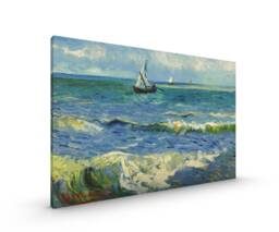 Seascape Near Les Saintes Van Gogh Canvas Framed Glossy Coated Premium With Metal Hanger Various Sizes - thumbnail 1
