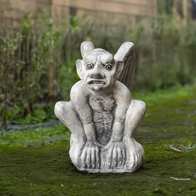 Garden Gargoyle Decoration Stone Monster Sculpture Outdoor Demon Statue Cement Large Guardian Figurine Halloween Ornament Handmade - image 1