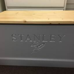 Handmade, Personalised Solid Wood Rocket Toy Box With Soft Closing Lid - thumbnail 3