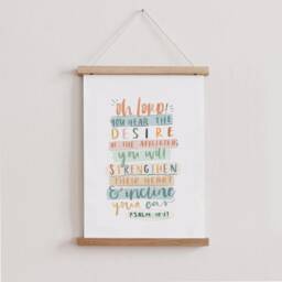 Psalm 1017 Christian Print, Typography Family Wall Art Faith Print Religious Gift, Gifts - thumbnail 3