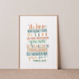 Psalm 1017 Christian Print, Typography Family Wall Art Faith Print Religious Gift, Gifts - thumbnail 2