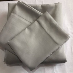 Oversized King Duvet Cover Set Solid Gray Cotton Sateen - thumbnail 3