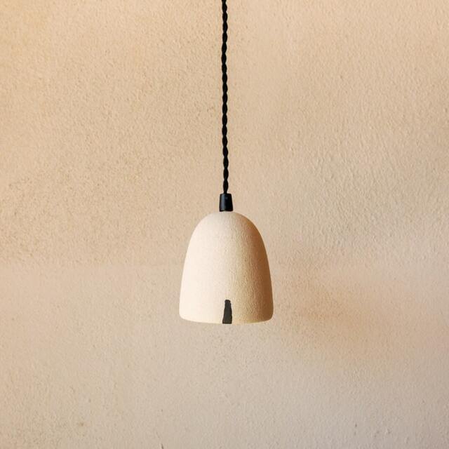 Handmade Ceramic Pendant Light - Minimalist Stoneware Hanging Lamp Modern Indoor Lighting Contemporary Home Decor - image 1