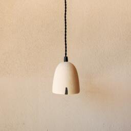 Handmade Ceramic Pendant Light - Minimalist Stoneware Hanging Lamp Modern Indoor Lighting Contemporary Home Decor - thumbnail 1
