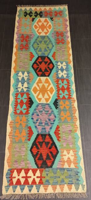 Tribal Kilim Runner, Handmade Afghan Turkish Runner Rug 233x78 cm - image 1