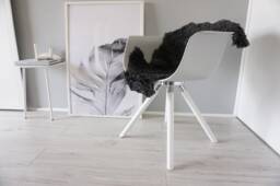 Gotland Sheepskin Rug - Natural Grey Curly Wool, Soft Pelt - thumbnail 1