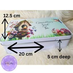 Personalised Bird Seed Tin, Novelty Metal Add Any Text, Storage, Gift For Her, Him, Gardening Gift, Aluminium Lover - thumbnail 2