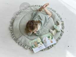 Sage Green Play Mat, Baby Gifts, Mat For Newborns, Play Rug, Round Mat, Nursery Floor Infant Activity